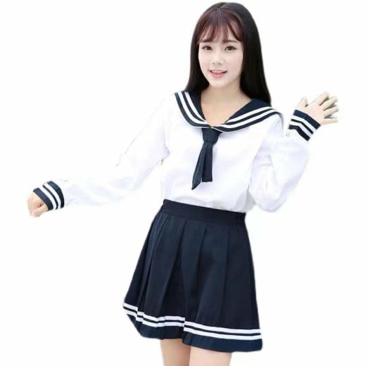 T-Shirts | Womens  Kawaii High School White Sailor Suit T-Shirts T-Shirts