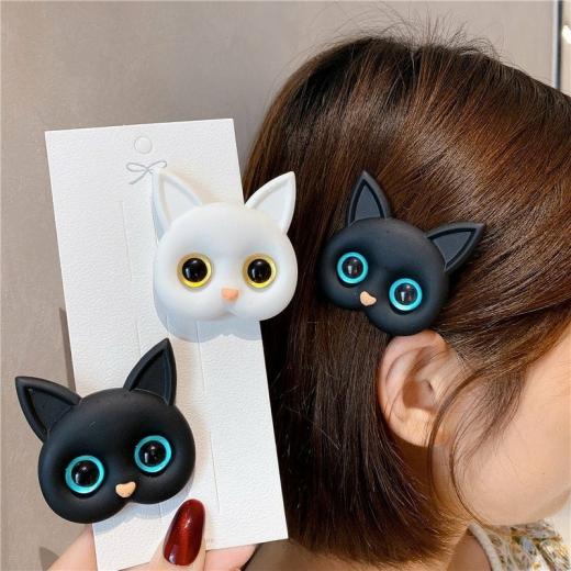 Hair Accessories |   Kawaii Cute Cat Hairpin Accessories black