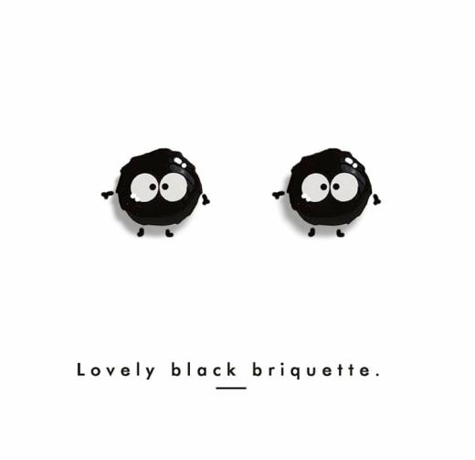 Jewelry |   Cute Black Briquette Earrings Accessories Jewelry