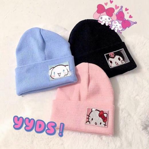 Kawaii Cap |   Kawaii Sanrio Knitted Cap Accessories Cinnamoroll