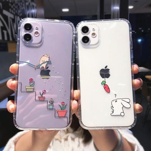 Iphone Cases |   Cute Cartoon Cat Clear Iphone Case Accessories Iphone Cases